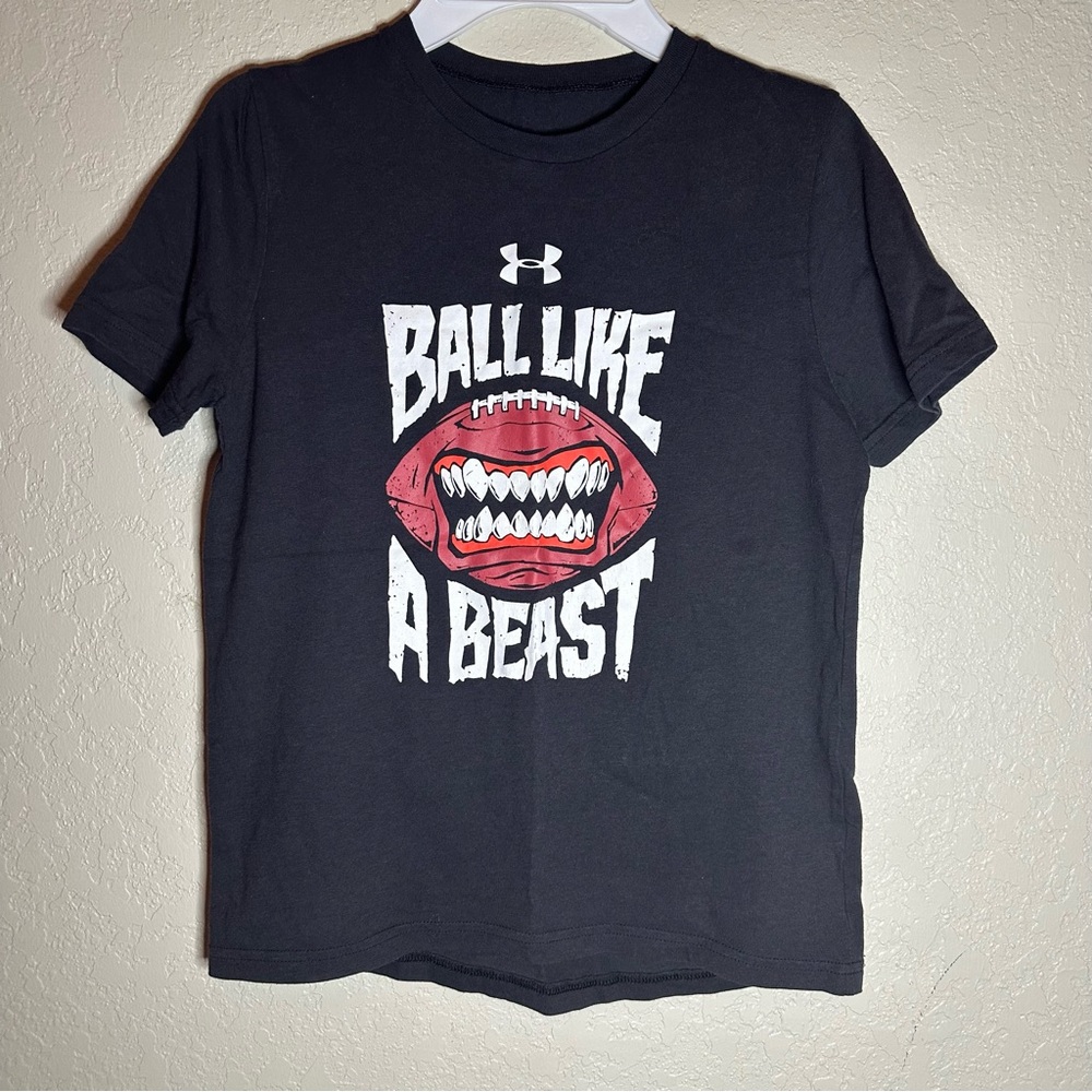 Under Armour Black 'Ball Like A Beast' Kids Tee